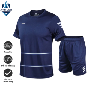 Bộ Đồ Thể Thao Áo Thun Tay Ngắn Cổ Tròn Phối Quần Short Vải Mỏng Cỡ Lớn Thời Trang Cho Nam A145