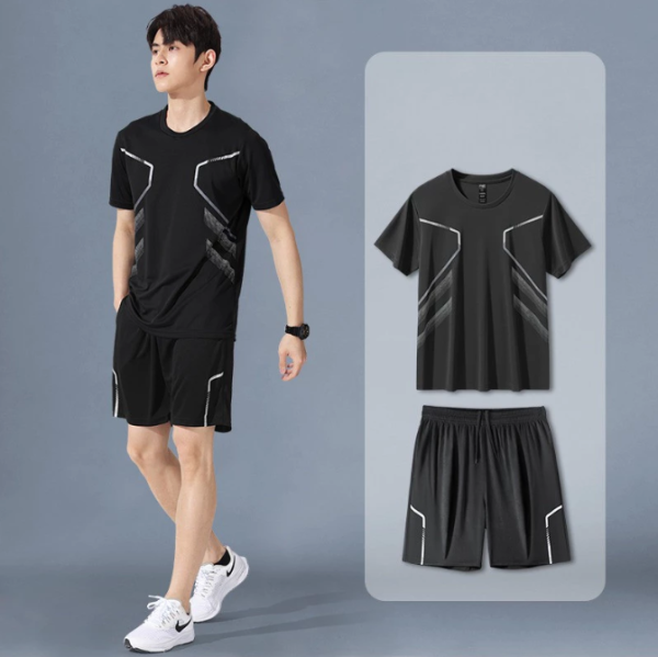 Quần Áo Cầu Nam Nữ Lông Bộ Đồ Thể Thao Nam Nhanh Khô Thoáng Khí Tập Gym Áo Thun & Quần Short Mồ Hôi - A456 - Ảnh 3
