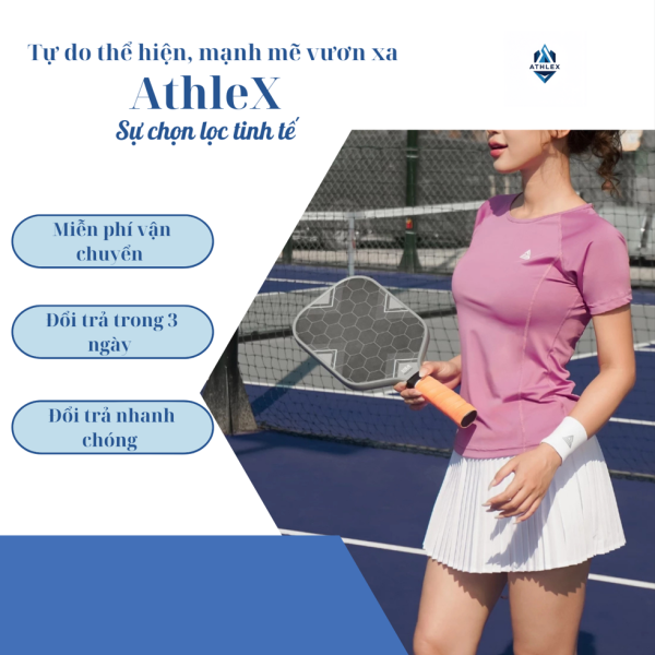 Chân váy pickleball AthleX thể thao nữ có sẵn quần bảo hộ dáng chữ A V5