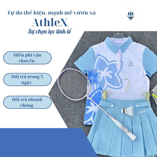 Quần Áo Cầu Lông AthleX mùa hè Nhanh Khô Thoáng Khí Co Giãn Thoải Mái V1