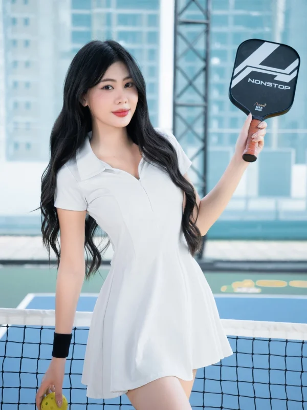 Váy thể thao AthleX tennis pickleball nữ tặng kèm quần bảo hộ, chất co giãn thoáng khí V10 - Ảnh 4