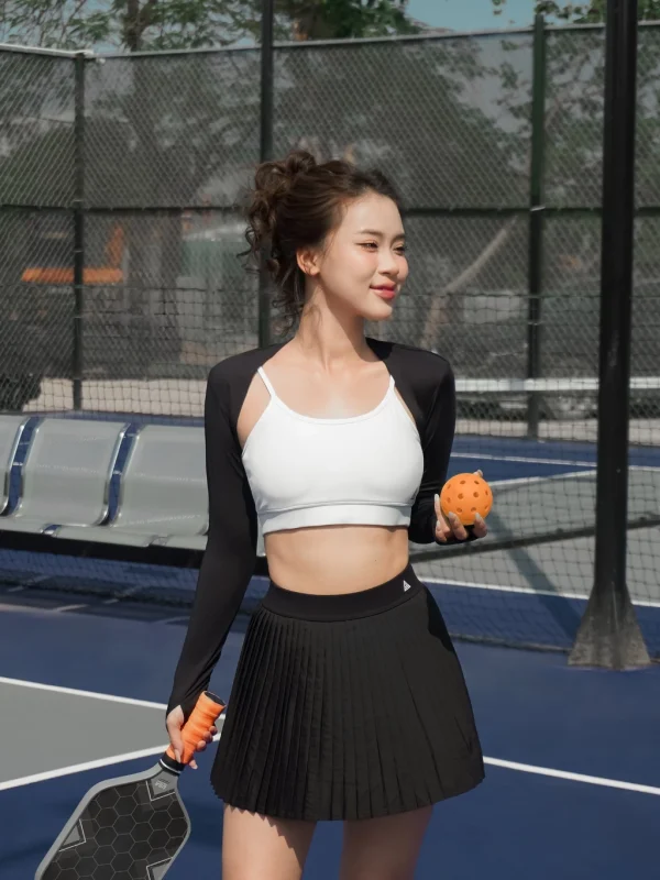 Áo khoác thể theo AthleX dáng lửng thoáng khí hỗ trợ tập chơi tennis pickleball V7 - Ảnh 3